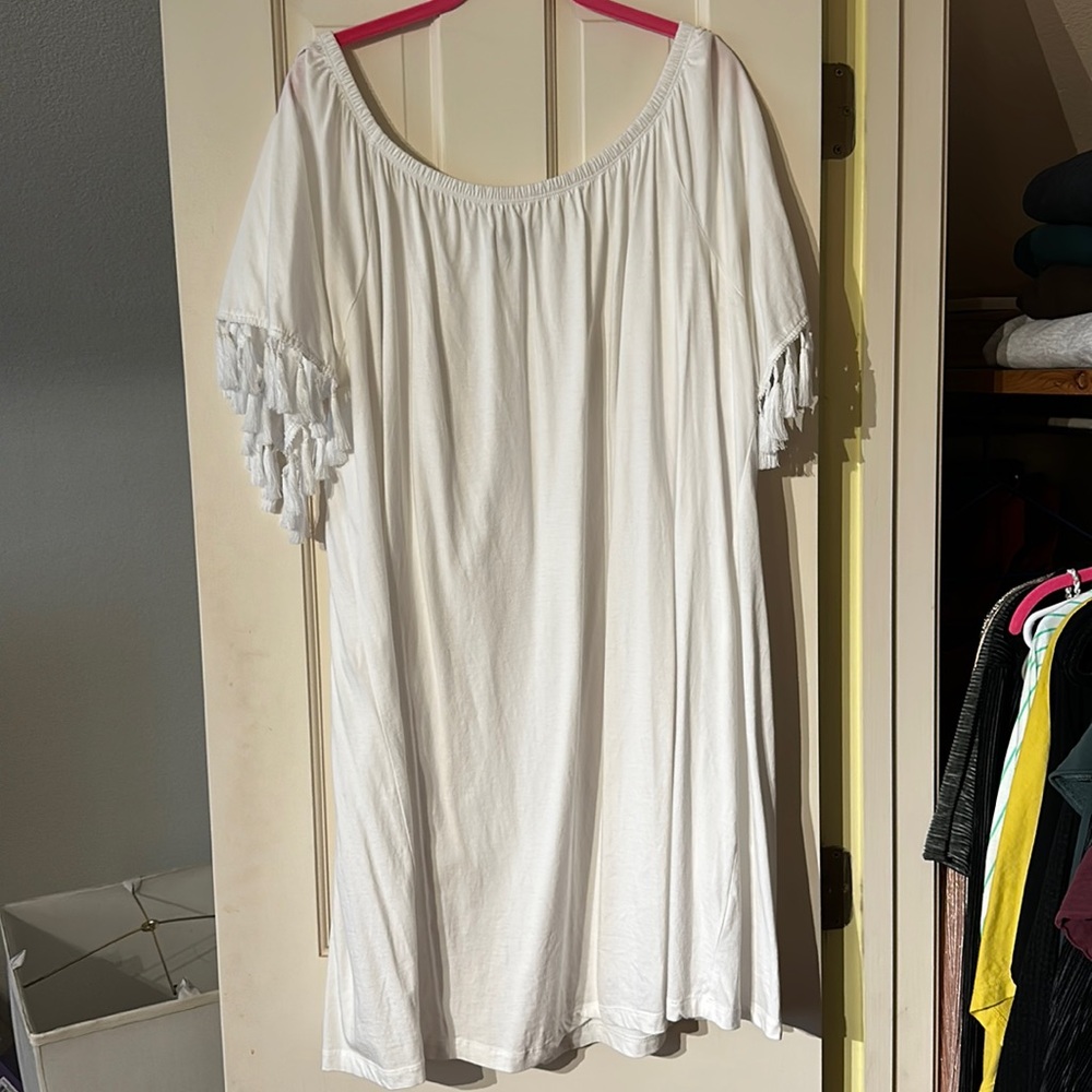 White off the shoulder dress